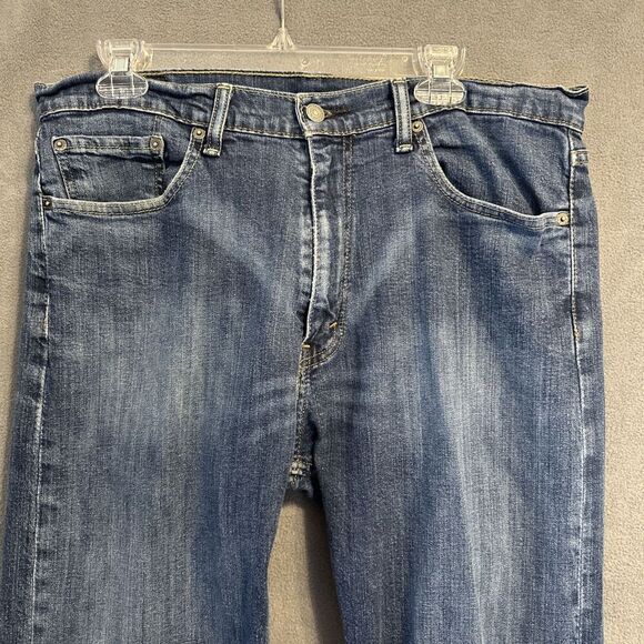 Levis 505 Straight Leg Jeans Men 36x34 Actual 34x33 Regular Fit Med Wash Classic - Picture 1 of 10